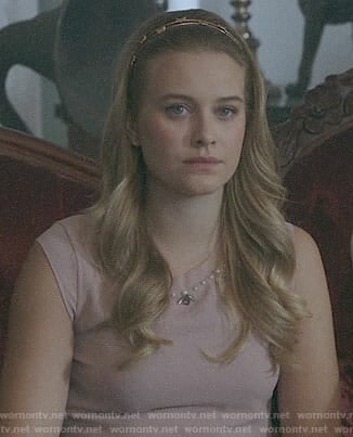 Polly’s pink top with beading on Riverdale