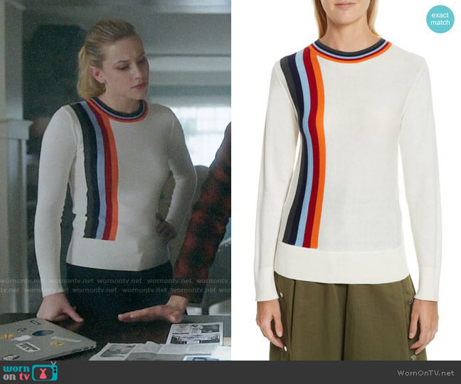 Public School Nell Sweater worn by Betty Cooper (Lili Reinhart) on Riverdale
