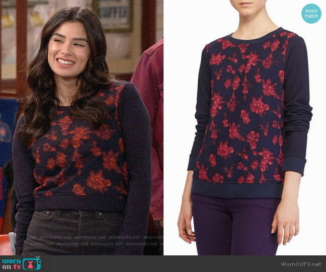 LAUREN Ralph Lauren Georgette Front Sweatshirt worn by Sofia (Diane Guerrero) on Superior Donuts