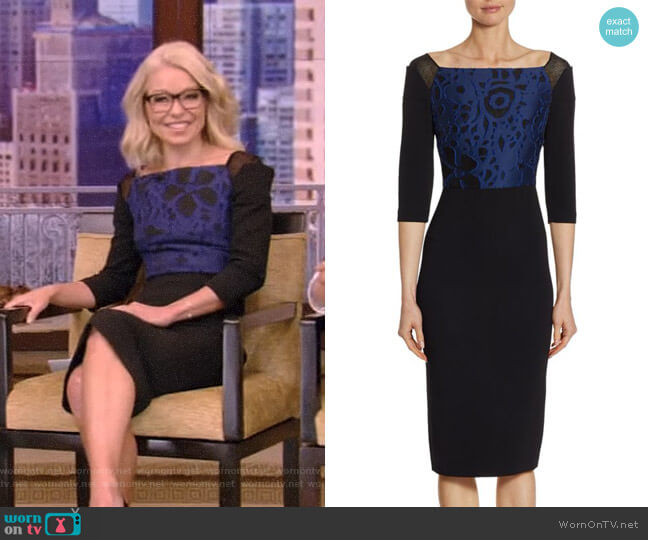 Roland Mouret Newark Sheath Dress worn by Kelly Ripa on Live with Kelly and Mark
