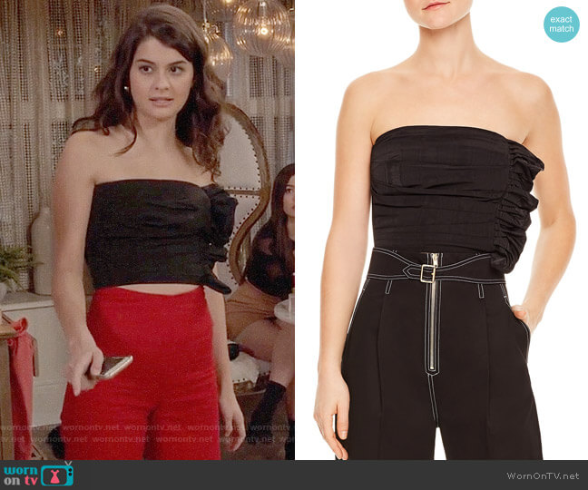 Sandro Britany Ruched Top worn by Sabrina Pemberton (Sofia Black D'Elia) on The Mick