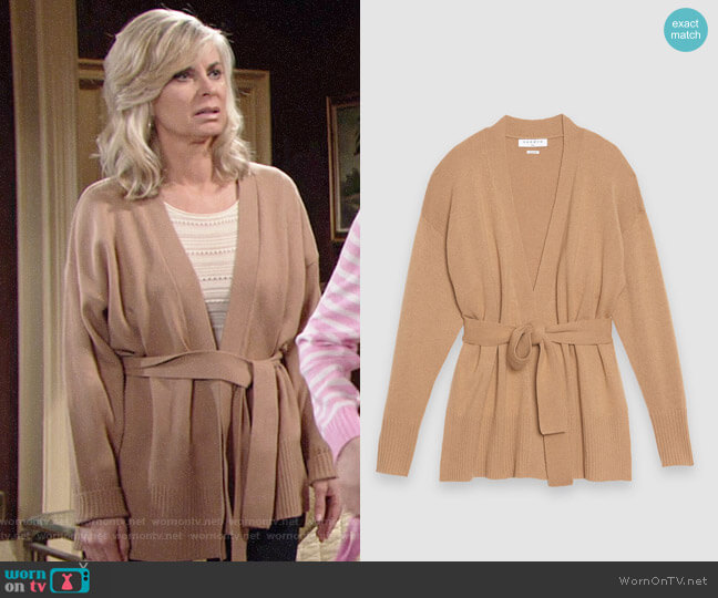 Sandro Elina Wrap Cardigan worn by Ashley Abbott (Eileen Davidson) on The Young and the Restless