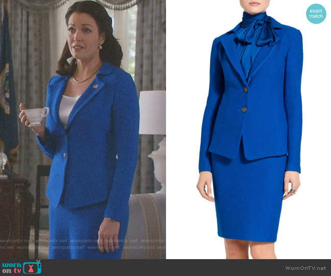 St John Collection Clair Knit Pencil Skirt worn by Mellie Grant (Bellamy Young) on Scandal