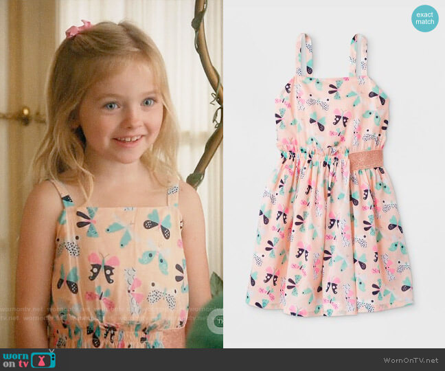 Cat & Jack Butterfly Print Woven Dress