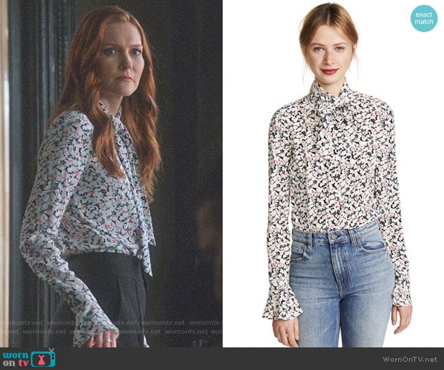 Veronica Beard Gamble Blouse worn by Abby Whelan (Darby Stanchfield) on Scandal