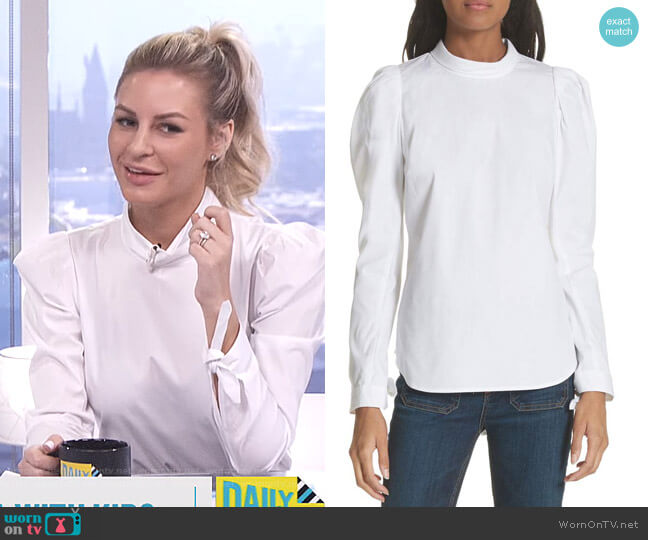 Veronica Beard Isabel Shirt worn by Morgan Stewart on E! News