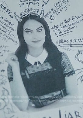 Veronica’s black lace dress with white collar on Riverdale