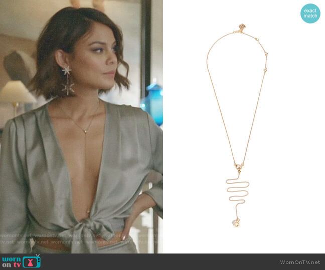 Virgins Saints & Angels Lullaby Bikini Necklace worn by Cristal Flores (Nathalie Kelley) on Dynasty