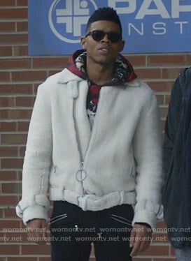 Hakeem’s white shearling jacket on Empire