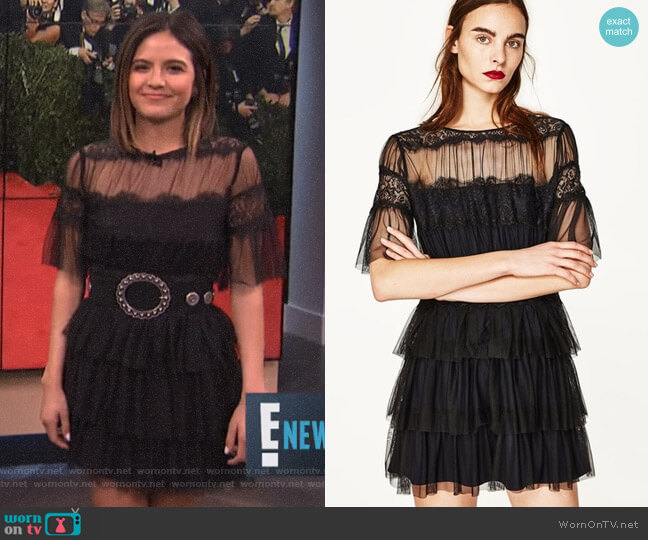 Zara Short Tulle Dress worn by Erin Lim on E! News