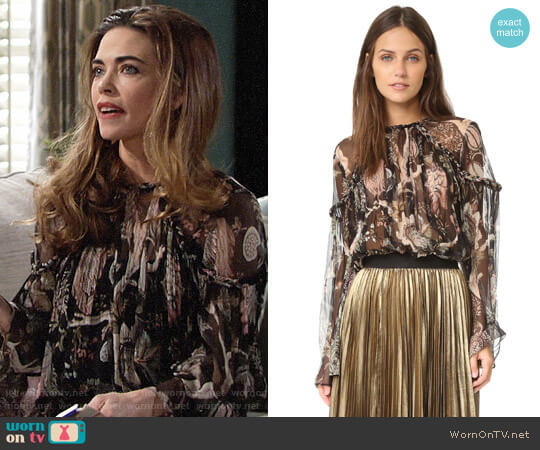 Zimmermann Lavish Braid Top worn by Victoria Newman (Amelia Heinle) on The Young and the Restless