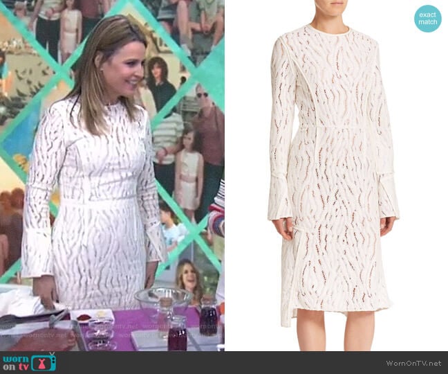 3.1 Phillip Lim Seamed Lace Dress worn by Savannah Guthrie on Today