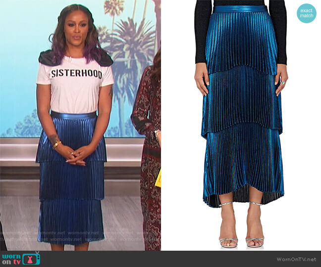 ALC Harley Maxi Skirt worn by Eve on The Talk
