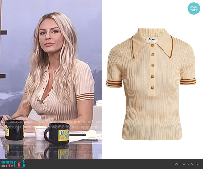 Acne Studios Shanita Polo-Shirt worn by Morgan Stewart on E! News