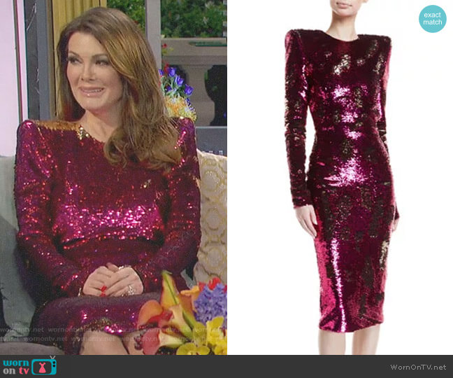 Alexandre Vauthier Sequined Open-Back Dress worn by Lisa Vanderpump on The Real Housewives of Beverly Hills