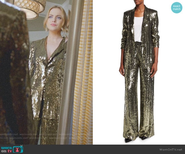 Alice + Olivia Jace Blazer worn by Fallon Carrington (Elizabeth Gillies) on Dynasty
