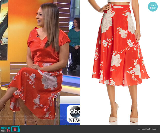 Alice + Olivia Nanette Skirt worn by Ginger Zee on Good Morning America