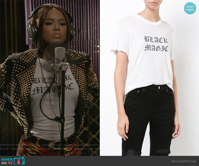 Amiri Black Magic T-shirt worn by Tiana Brown (Serayah McNeill) on Empire