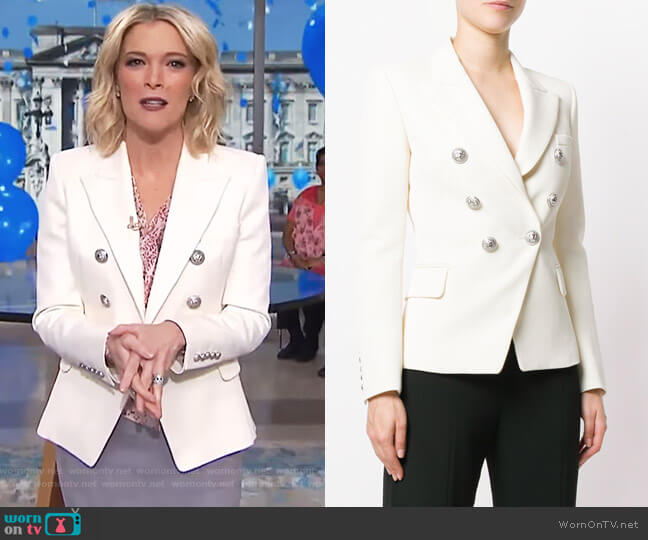 Balmain Wool Double-Breasted Blazer worn by Megyn Kelly on Today