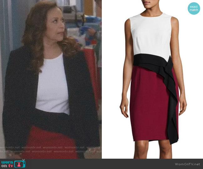 Boss Disalana Color-Block Dress worn by Catherine Avery (Debbie Allen) on Greys Anatomy