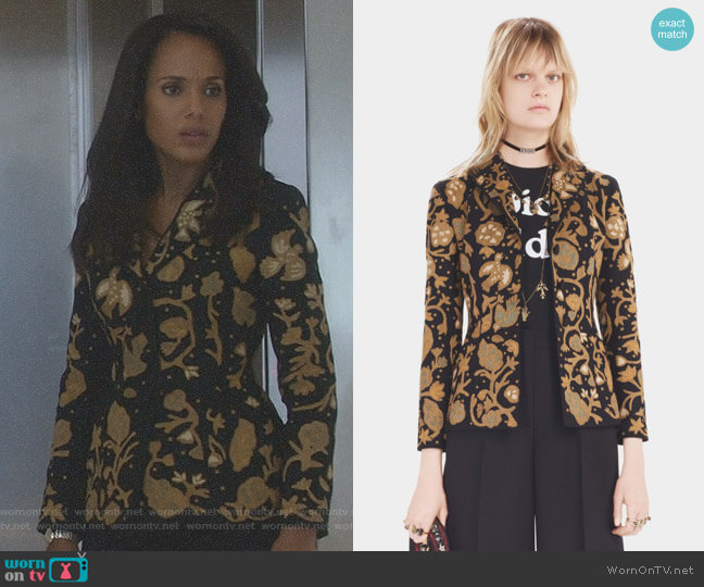 Chiristian Dior - Pre Fall 2017 Collection Jacket worn by Olivia Pope (Kerry Washington) on Scandal