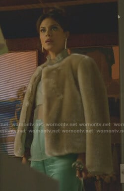 Cristal’s beige fur jacket on Dynasty