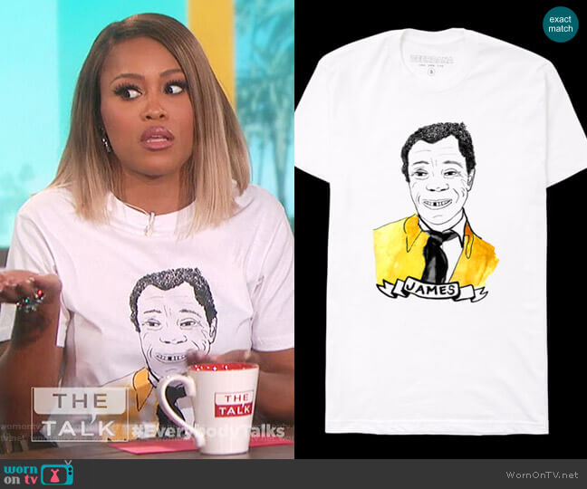 Deer Dana James Baldwin Print T-shirt worn by Eve on The Talk