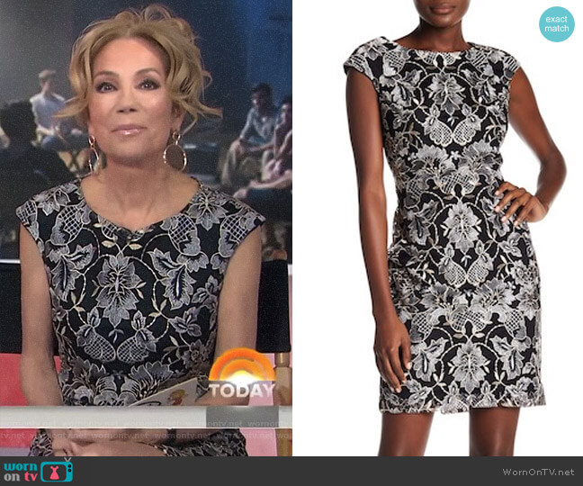 Donna Ricco Embroidered Cap Sleeve Dress worn by Kathie Lee Gifford on Today
