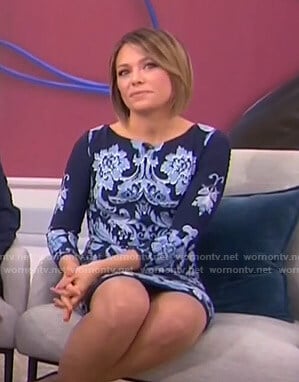 Dylan’s blue floral long sleeve dress on Today
