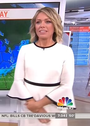 Dylan’s white bell sleeve dress on Today