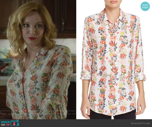 Equipment Essential Floral Print Silk Shirt worn by Beth Boland (Christina Hendricks) on Good Girls