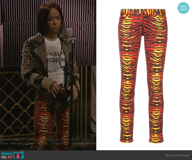 Faith Connexion Tiger Print Skinny Jeans worn by Tiana Brown (Serayah McNeill) on Empire