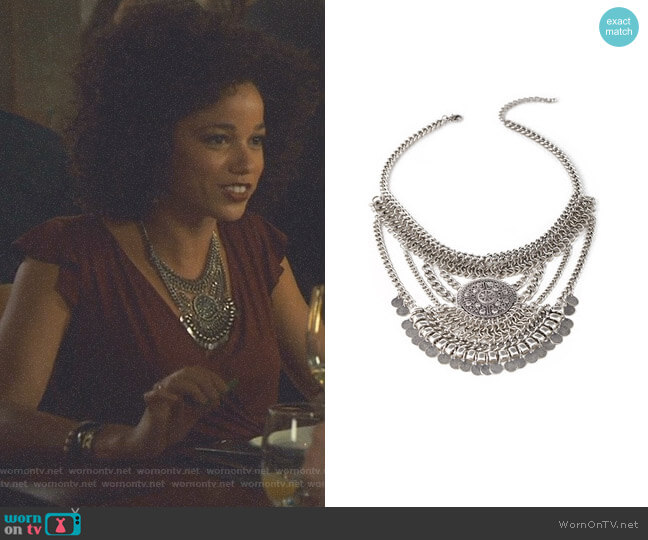 Forever 21 Coin Fringe Pendant Necklace worn by Maia Roberts (Alisha Wainwright ) on Shadowhunters