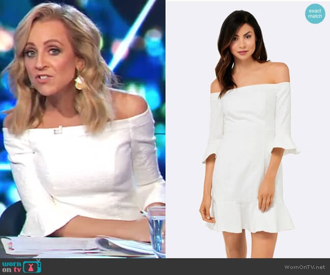 Forever New Bella Bardot Flippy Hem Dress worn by Carrie Bickmore on The Project