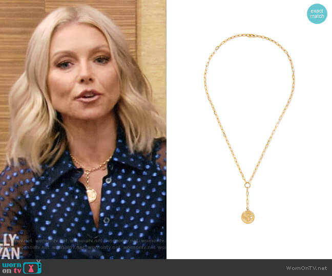 Foundrae Karma Necklace worn by Kelly Ripa on Live with Kelly and Mark