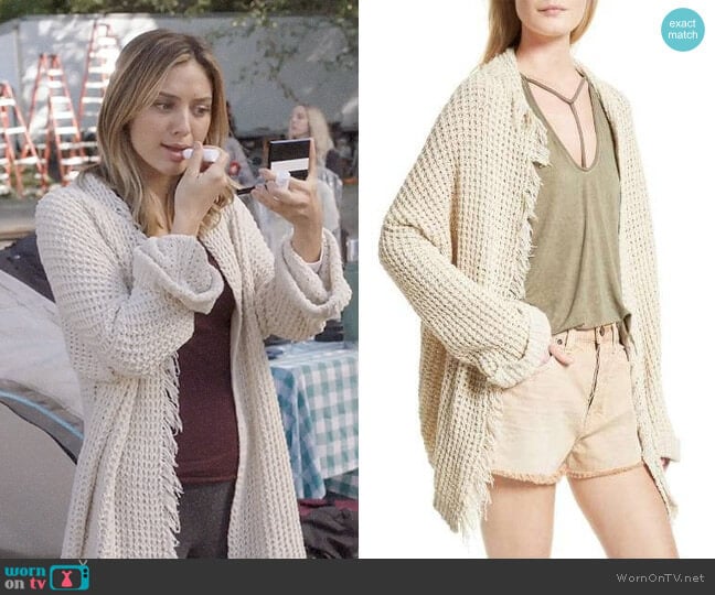 Free People Ill Be Around Cardigan worn by Megan Morrison (Christine Evangelista) on The Arrangement