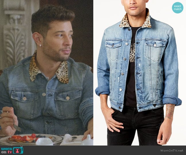 Guess All or Nothing Denim Jacket worn by Sam Flores (Rafael de la Fuente) on Dynasty