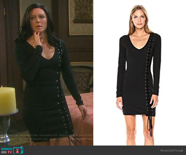 Guess Long Sleeve Genna Lace-up Dress worn by Abigail Deveraux (Kate Mansi) on Days of our Lives