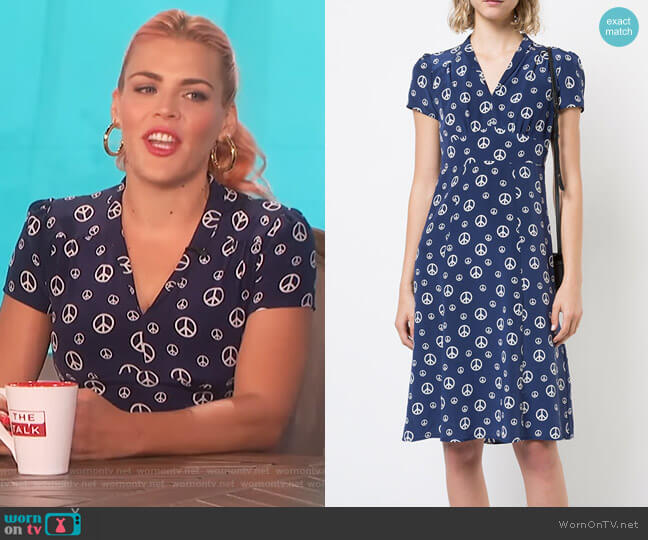 Harley Viera Newton Navy Peace Sign Morgan Dress