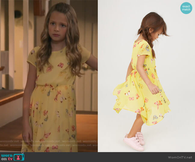 H&M Chiffon Dress worn by Sophia Hughes (Giselle Eisenberg) on Life in Pieces