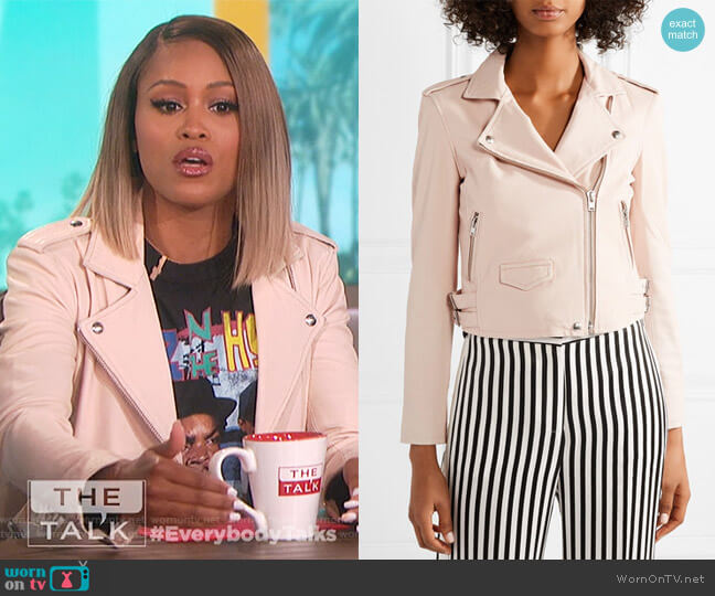 IRO Ashville leather biker jacket worn by Eve on The Talk