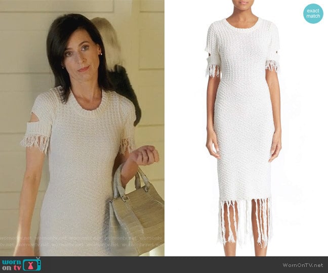 Jonathan Simkhai Cotton & Linen Knit Dress worn by Nina Devon (Perrey Reeves) on Famous in Love