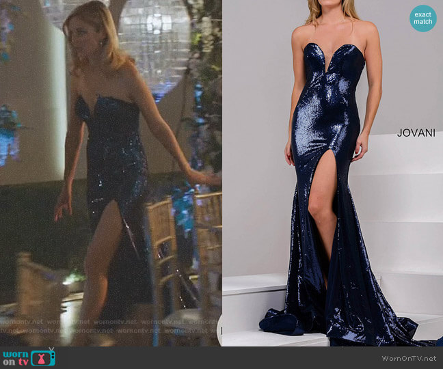 Jovani High Slit Sequin Dress worn by Serena (Caitlin FitzGerald) on UnReal