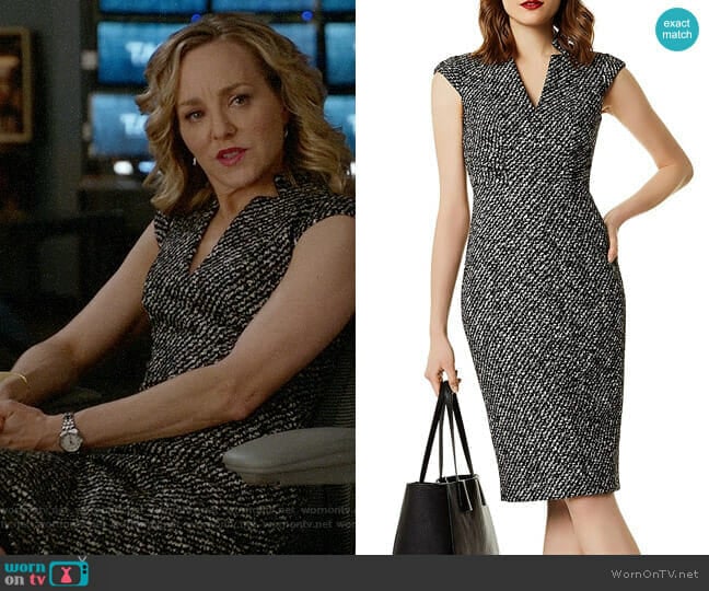 Karen Millen Tweed Sheath Dress worn by Marissa Morgan (Geneva Carr) on Bull