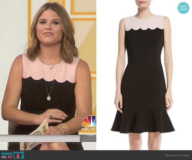 Kate Spade Scallop Sleeveless Dress worn by Jenna Bush Hager on Today