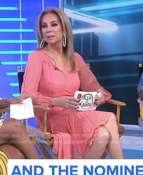 Kathie’s pink polka dot wrap dress on Today