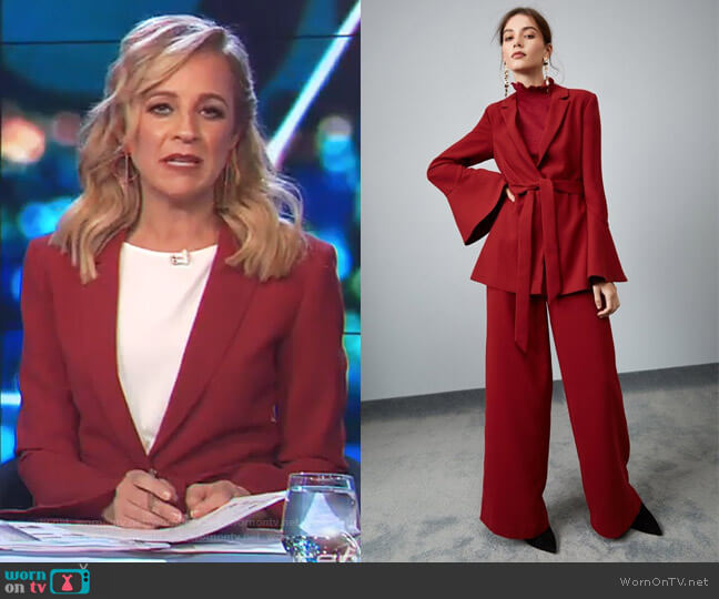 Keepsake Wildfire Blazer worn by Carrie Bickmore on The Project