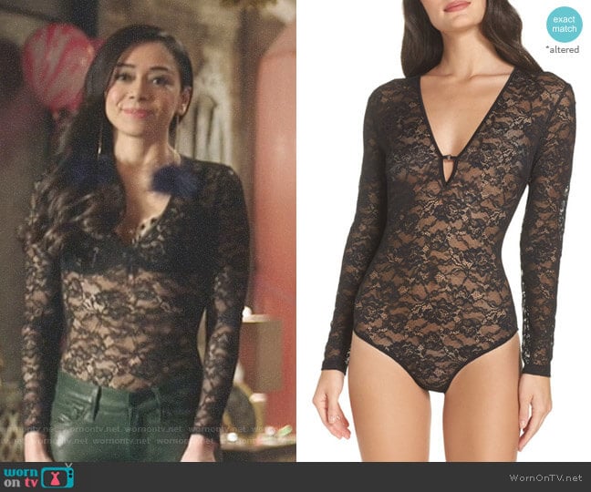 Kendall & Kylie Lace Bodysuit worn by Ella Lopez (Aimee Garcia) on Lucifer