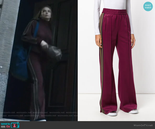 Marc Jacobs Runaway track pants worn by Villanelle (Jodie Comer) on Killing Eve