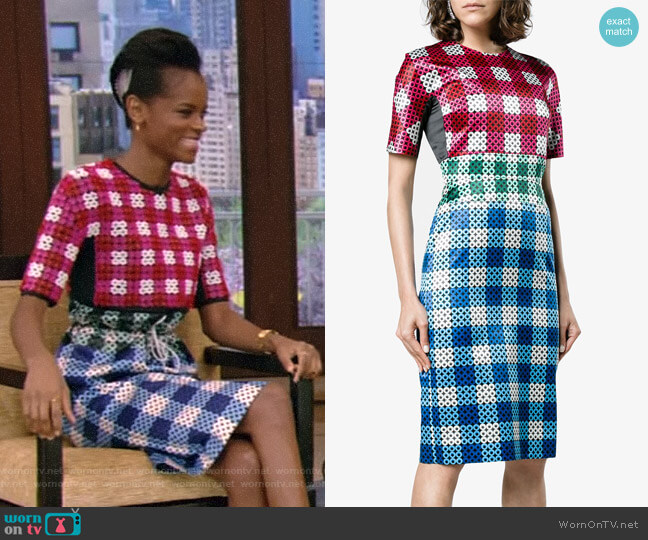 Mary Katrantzou Acacia Gingham Silk Dress